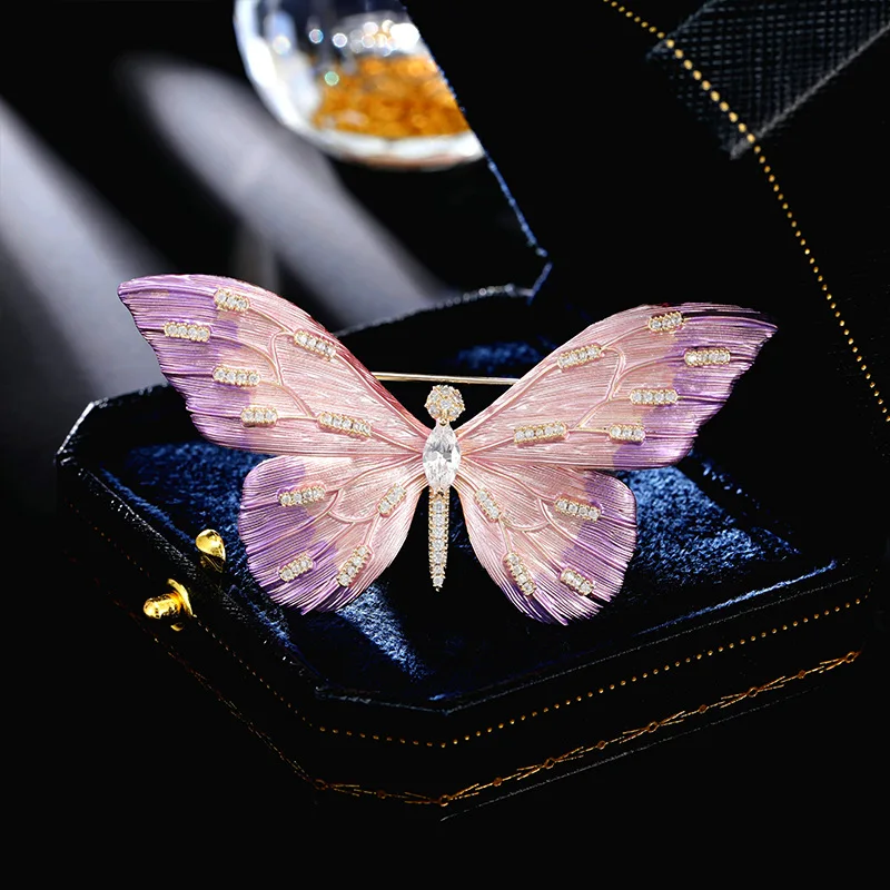 Emerging Butterfly Gradient Color Butterfly Brooch Chinese Style Enamel Glaze Exquisite Elegant Cheongsam Coat Jacket Accessory
Emerging Butterfly Gradient Color Butterfly Brooch Chinese Style Enamel Glaze Exquisite Elegant Cheongsam Coat Jacket Accessory