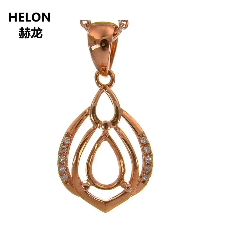 Solid 14k Rose Gold Natural Diamonds Women Pendant 4x6mm Pear Cut Semi Mount Pendant Yellow White Gold Optional
Solid 14k Rose Gold Natural Diamonds Women Pendant 4x6mm Pear Cut Semi Mount Pendant Yellow White Gold Optional