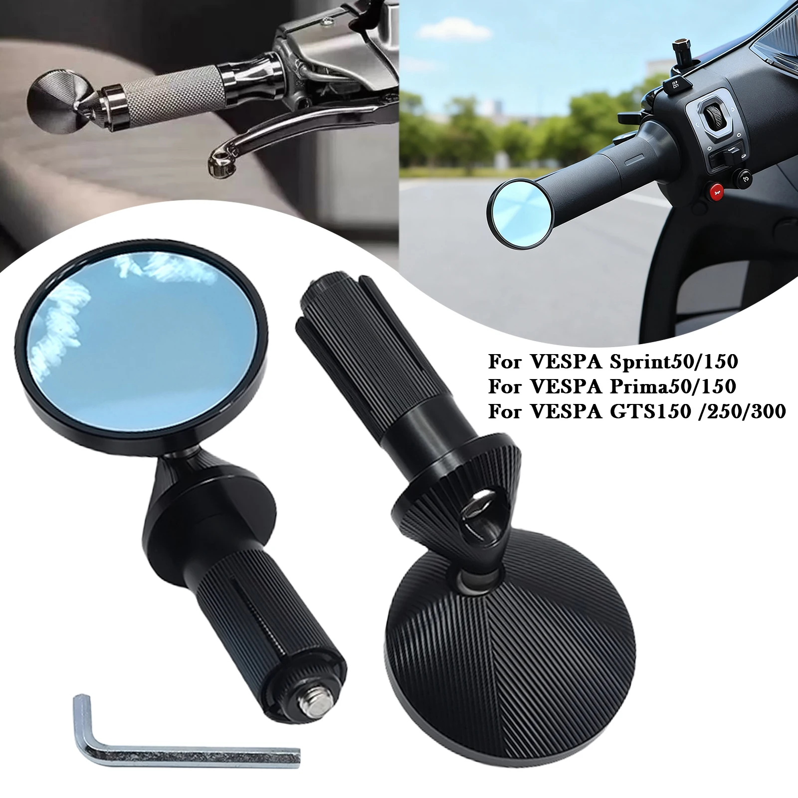 Moto Handlebar Extended Rear Mirror For VESPA Sprint50/150 Prima50/150 GTS150/250/300 Motorcycle Handlebar Mini Rear view Mirror
Moto Handlebar Extended Rear Mirror For VESPA Sprint50/150 Prima50/150 GTS150/250/300 Motorcycle Handlebar Mini Rear view Mirror