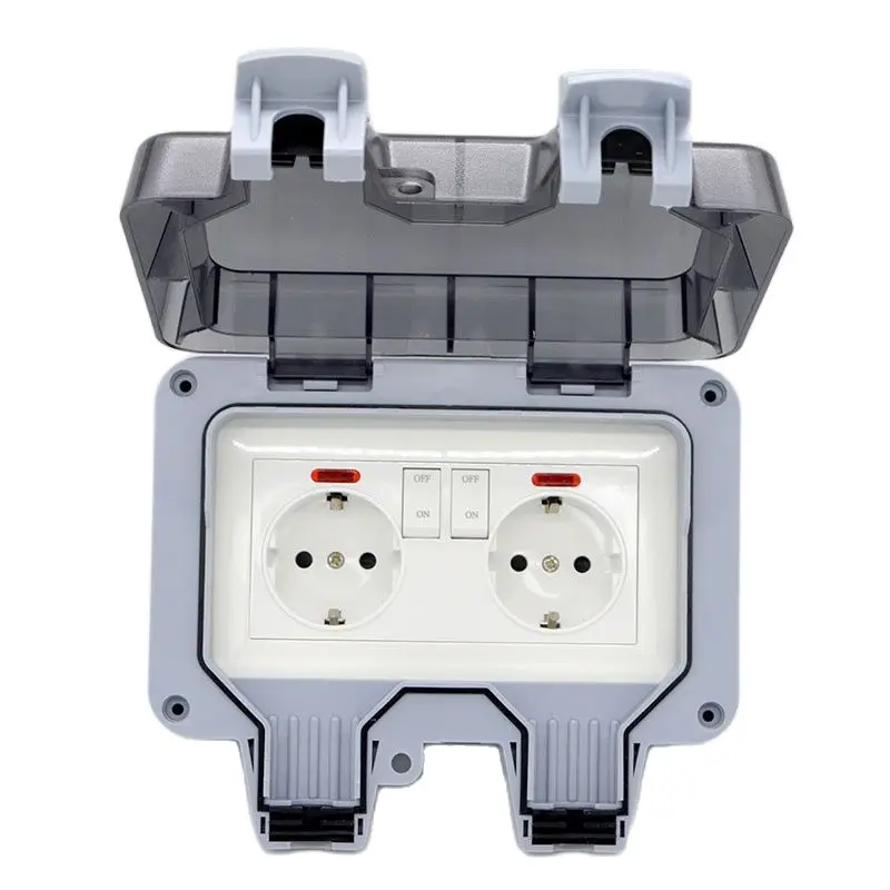 10pcs New Outdoor Waterproof Socket Two Position Wall Plug UK,EU Standard 16A Power Supply Jack With Dual USB Charging Port 2.1A
10pcs New Outdoor Waterproof Socket Two Position Wall Plug UK,EU Standard 16A Power Supply Jack With Dual USB Charging Port 2.1A