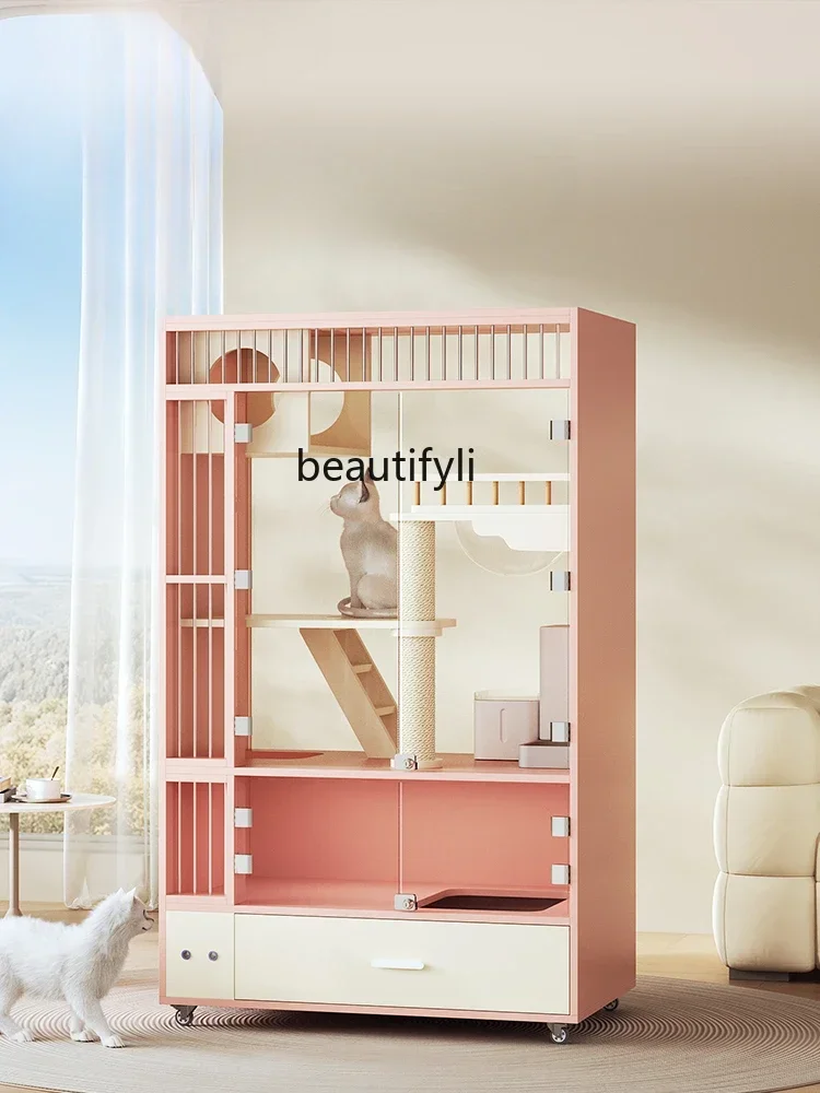 L Luxury Cat Villa Solid Wood Cat Cage Fantasy Cat Castle Cabinet Customized Pet Home Nest House
L Luxury Cat Villa Solid Wood Cat Cage Fantasy Cat Castle Cabinet Customized Pet Home Nest House