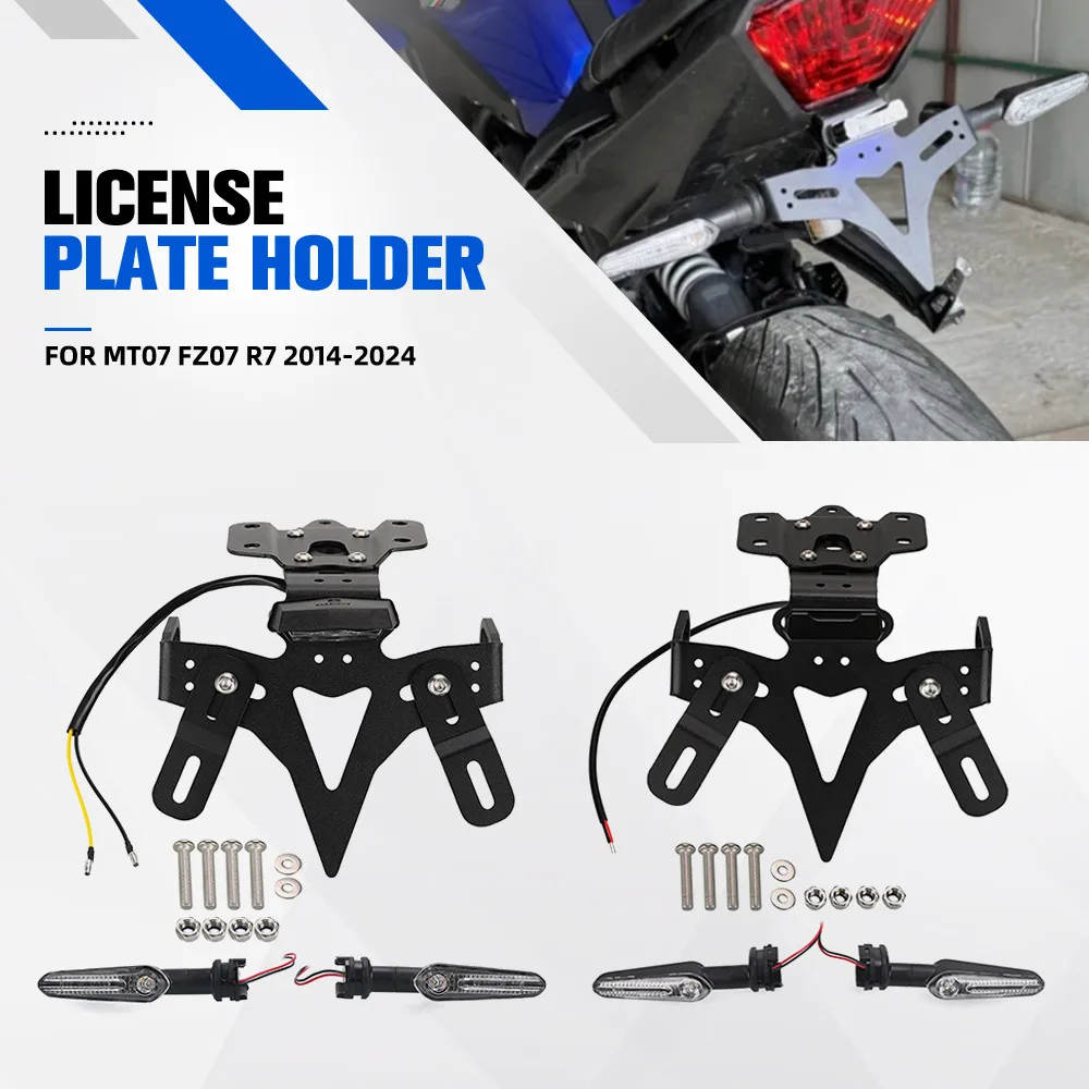 2014-2024 For Yamaha MT07 FZ07 R7 Registration License Plate Holder Mount Bracket LED License Plate Turn Signal Light MT-07
2014-2024 For Yamaha MT07 FZ07 R7 Registration License Plate Holder Mount Bracket LED License Plate Turn Signal Light MT-07