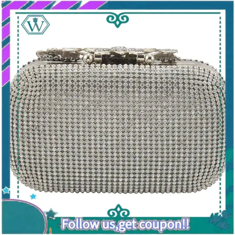 A09P Unique Clasp Silver Diamante Crystal Diamond Evening Bag Clutch Purse Party Bridal Prom
A09P Unique Clasp Silver Diamante Crystal Diamond Evening Bag Clutch Purse Party Bridal Prom