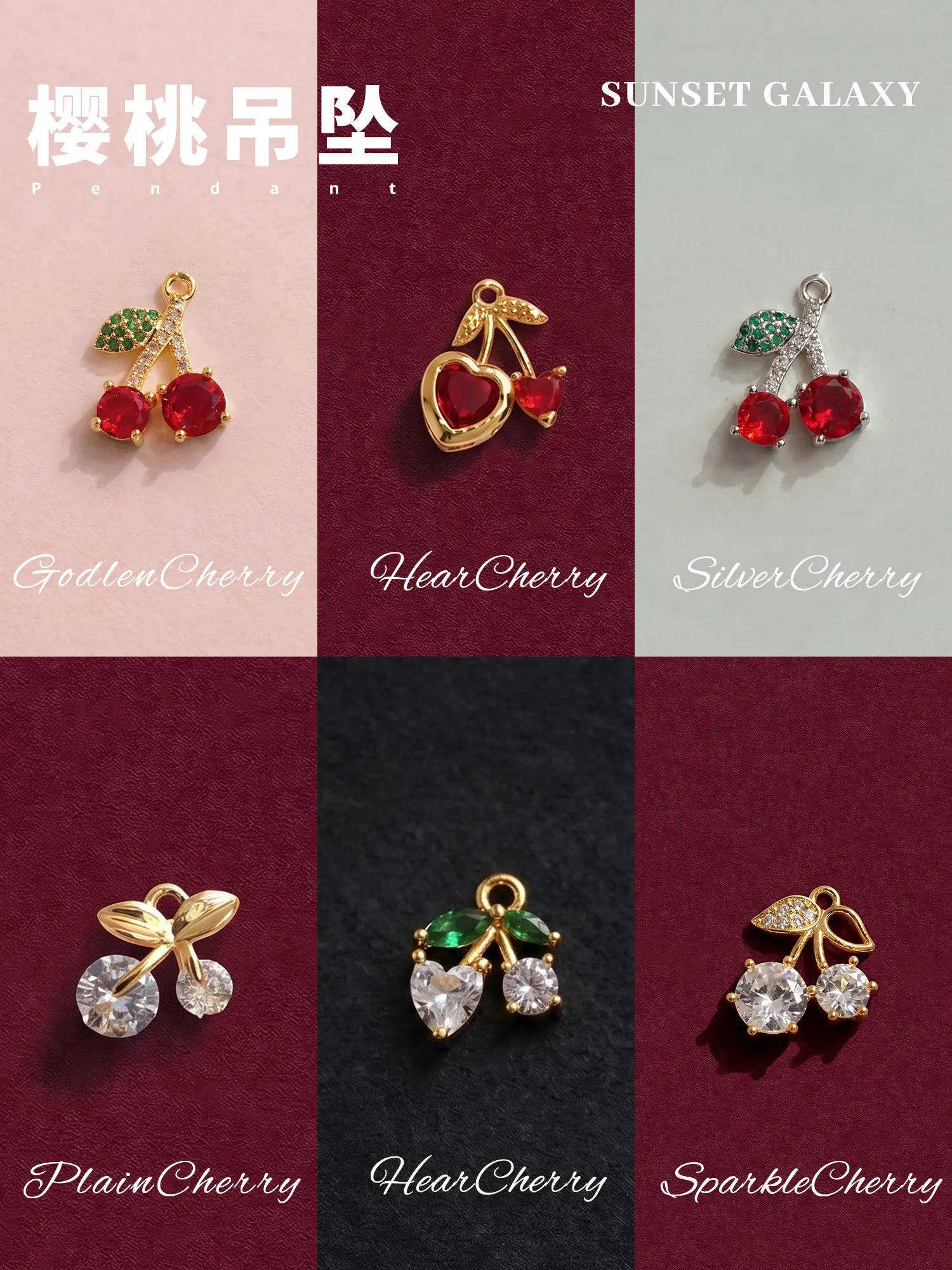 18k Copper Gold-plated Cherry Leaf Zircon Pendant Handmade DIY Beaded Bracelet Necklace Jewelry Accessories
18k Copper Gold-plated Cherry Leaf Zircon Pendant Handmade DIY Beaded Bracelet Necklace Jewelry Accessories