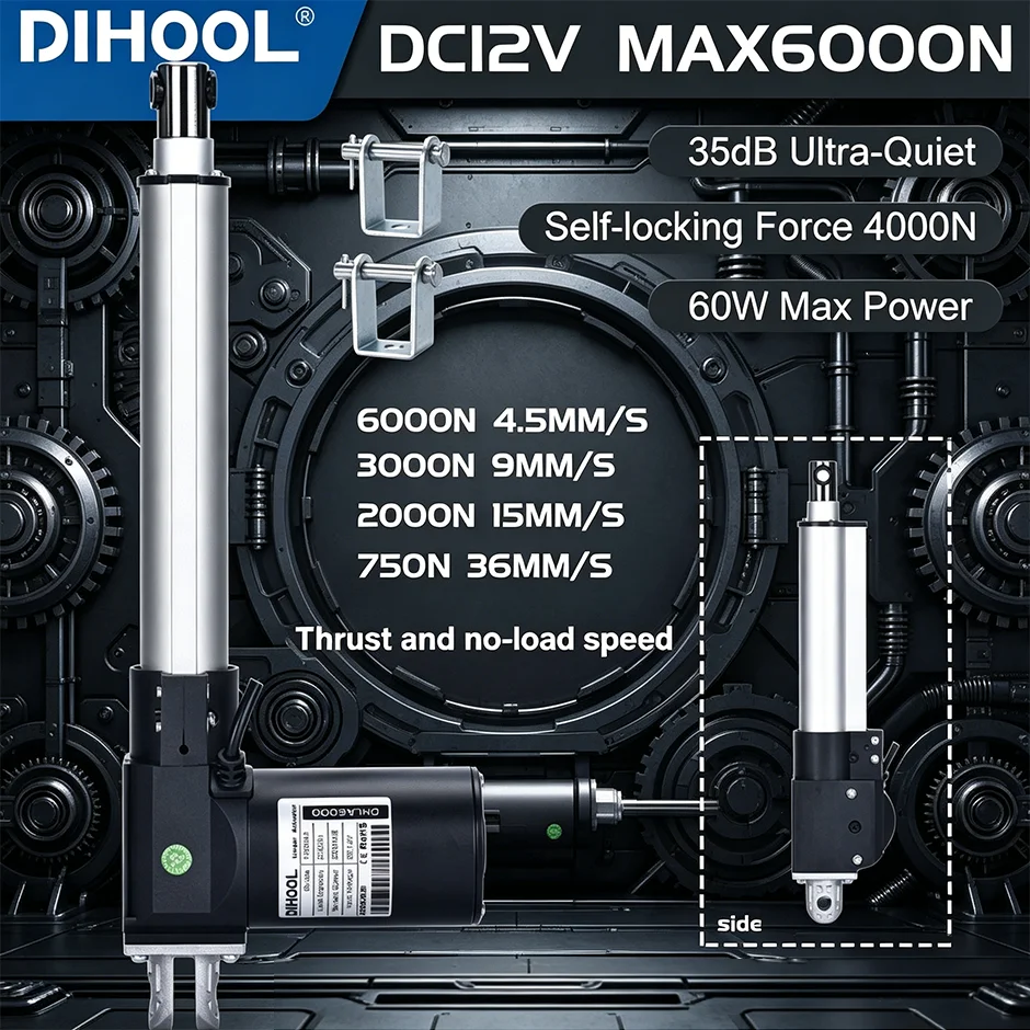 12V DC Motor Controller Electric Linear Actuator 3000N 6000N 200mm 400mm 600mm 850mm Stroke Auto-Door Opener Coffe Table Lift TV
12V DC Motor Controller Electric Linear Actuator 3000N 6000N 200mm 400mm 600mm 850mm Stroke Auto-Door Opener Coffe Table Lift TV
