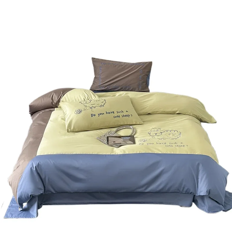 High end embroidered extra large bed cover made of 100% pure cotton, soft and silky duvet cover with bed sheet and blanket cover
High end embroidered extra large bed cover made of 100% pure cotton, soft and silky duvet cover with bed sheet and blanket cover