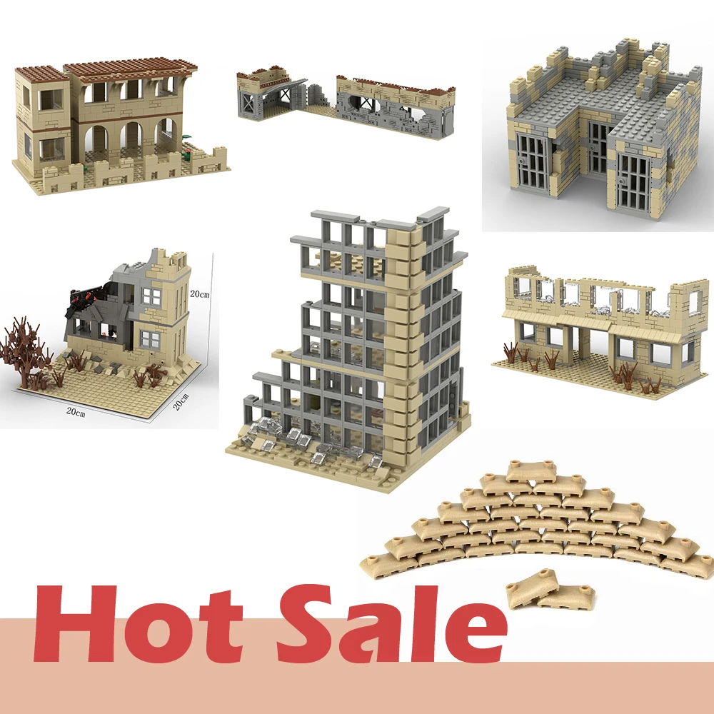 World War II Military MOC Small Ruins Military Training Base DIY Accessories Building Blocks Bricks Toys Christmas Kids Gifts
World War II Military MOC Small Ruins Military Training Base DIY Accessories Building Blocks Bricks Toys Christmas Kids Gifts