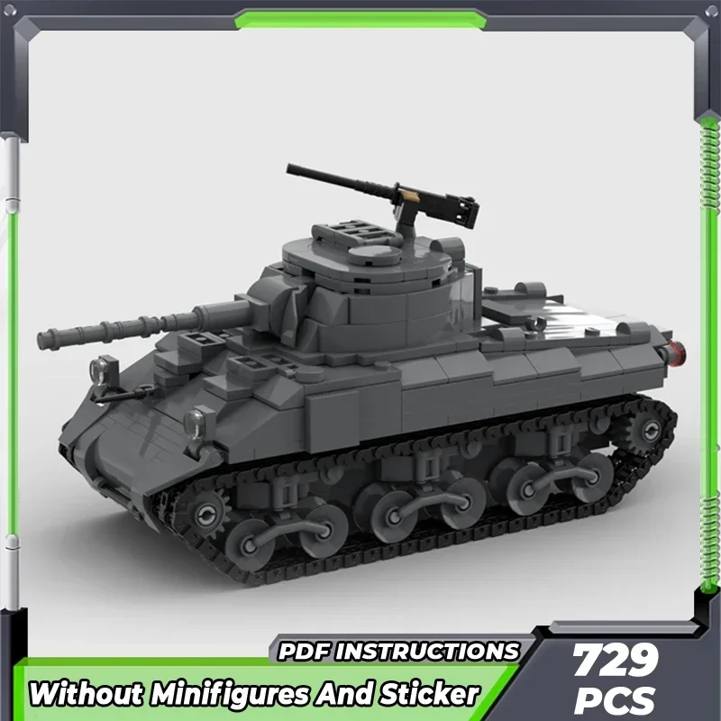 Moc Building Bricks Military Weapon Model M4 Sherman Tank Technology Modular Blocks Gifts Toys For Children DIY Sets Assembly
Moc Building Bricks Military Weapon Model M4 Sherman Tank Technology Modular Blocks Gifts Toys For Children DIY Sets Assembly