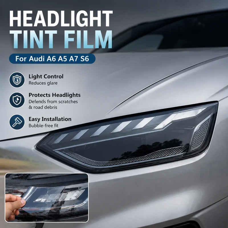 Headlight Tint Film For Audi A6 A5 A7 S6 Easy Installation Smoke Tinted Tpu Light Control, Replacement Parts, Car Accessories
Headlight Tint Film For Audi A6 A5 A7 S6 Easy Installation Smoke Tinted Tpu Light Control, Replacement Parts, Car Accessories