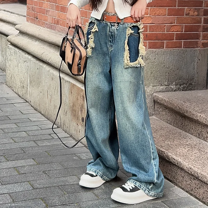 Kids girl Jeans Autumn children Loose Wide Leg Pants for Girls Casual All-match Streetwear Teenage School Kids Trousers 10 12 13
Kids girl Jeans Autumn children Loose Wide Leg Pants for Girls Casual All-match Streetwear Teenage School Kids Trousers 10 12 13