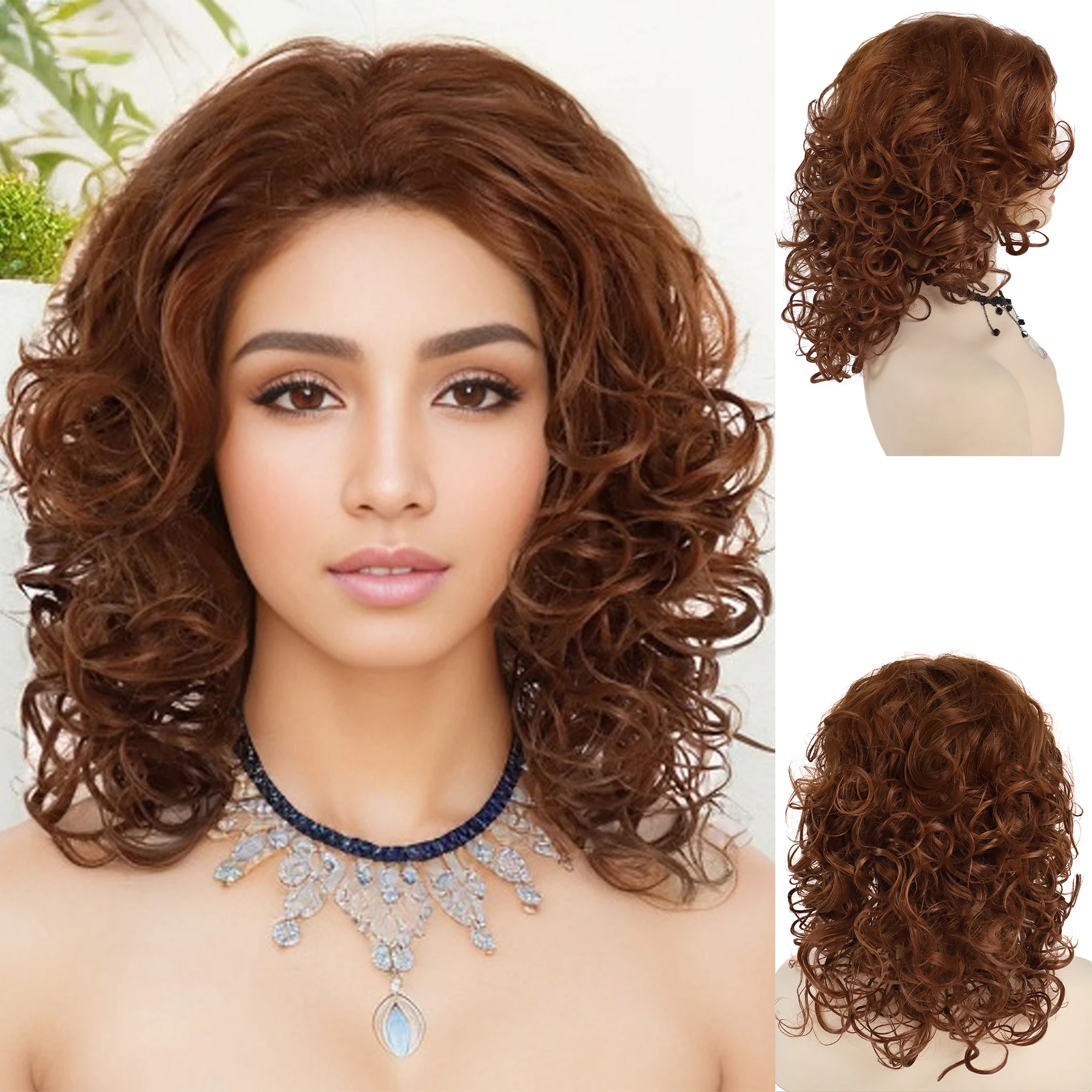 GNIMEGIL Synthetic Curly Wigs for Women Short Red Brown Wig Natural Fluffy Ladies Daily Cosplay Fake Hair Elegant Mommy Wigs
GNIMEGIL Synthetic Curly Wigs for Women Short Red Brown Wig Natural Fluffy Ladies Daily Cosplay Fake Hair Elegant Mommy Wigs