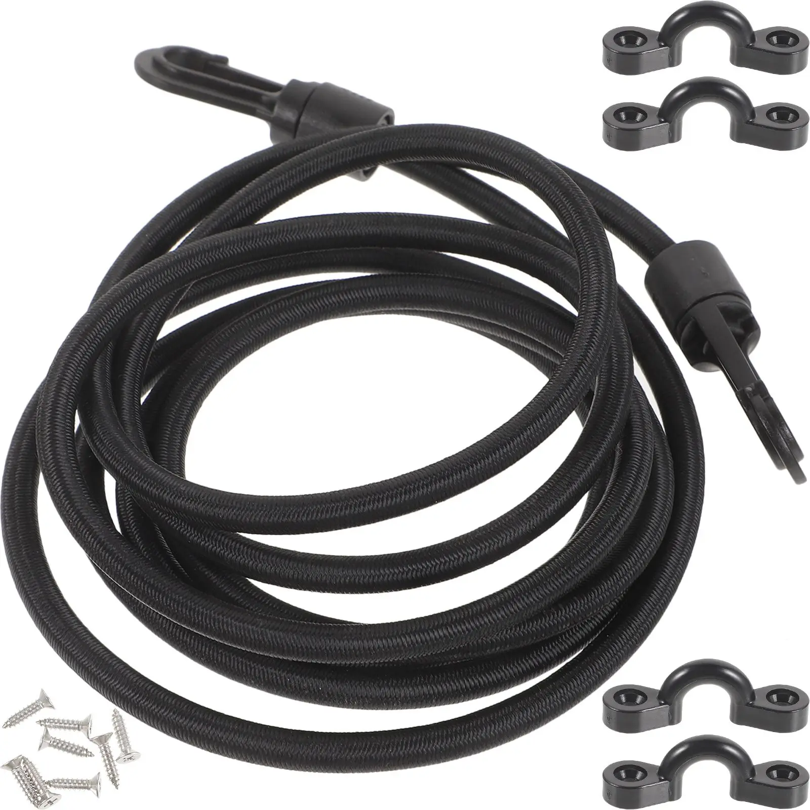 2M Black Elastic Rope Set with Double Hooks for Kayak Accessories Boat Docking Ties Safety Bungee Lines Marine Cord Outdoor
2M Black Elastic Rope Set with Double Hooks for Kayak Accessories Boat Docking Ties Safety Bungee Lines Marine Cord Outdoor