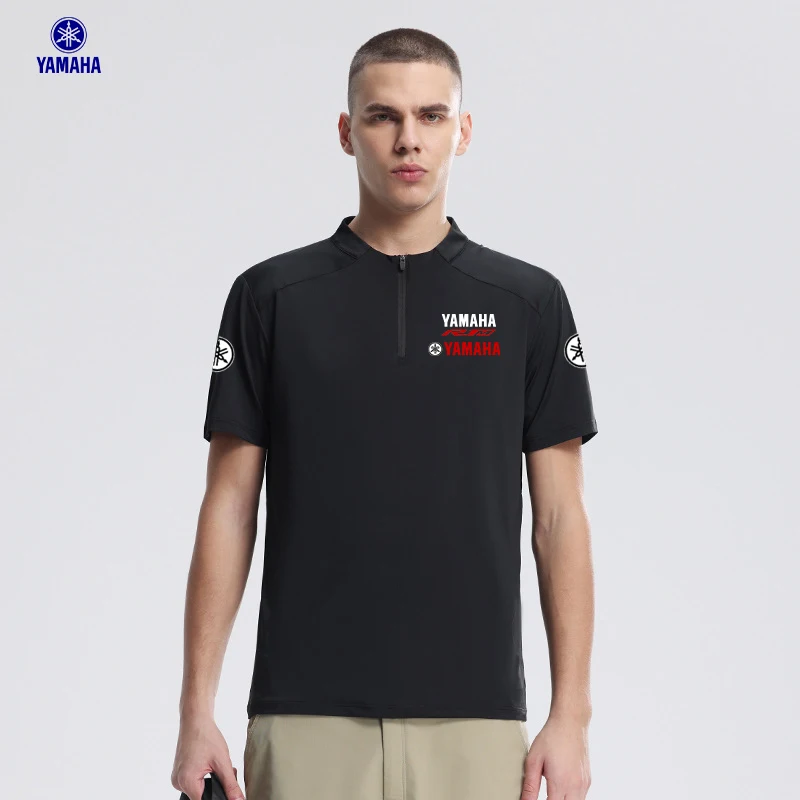 Yamaha logo men's semi-collared T-shirt for summer sports and fitness, breathable round-neck short-sleeved outdoor training clot
Yamaha logo men's semi-collared T-shirt for summer sports and fitness, breathable round-neck short-sleeved outdoor training clot