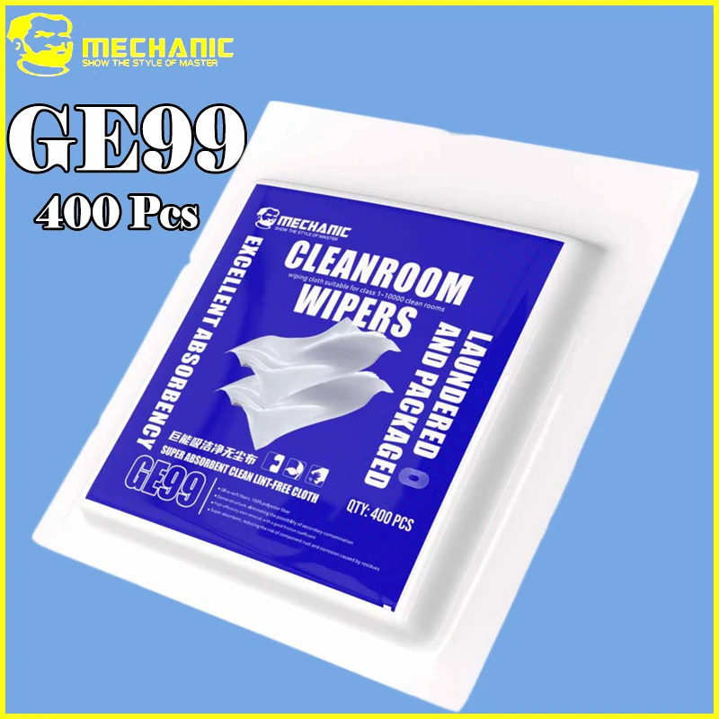 MECHANIC GE99 Anti-Static Cleanroom Wipers - Ultra-Soft Polyester Cloths for Precision Screen, Lens & Electronic Device Repair
MECHANIC GE99 Anti-Static Cleanroom Wipers - Ultra-Soft Polyester Cloths for Precision Screen, Lens & Electronic Device Repair