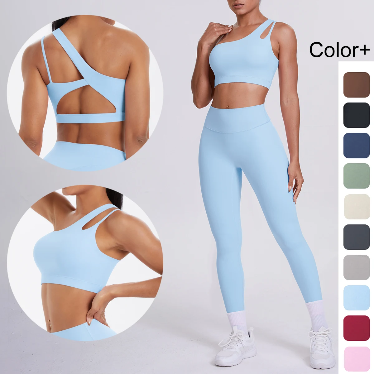 2Piecces Woman Gym Yoga Set Backless Sexy Single Shoulder Bra Summer Breathable Quick Drying Yoga Pants Gym Sports Yoga Suits
2Piecces Woman Gym Yoga Set Backless Sexy Single Shoulder Bra Summer Breathable Quick Drying Yoga Pants Gym Sports Yoga Suits