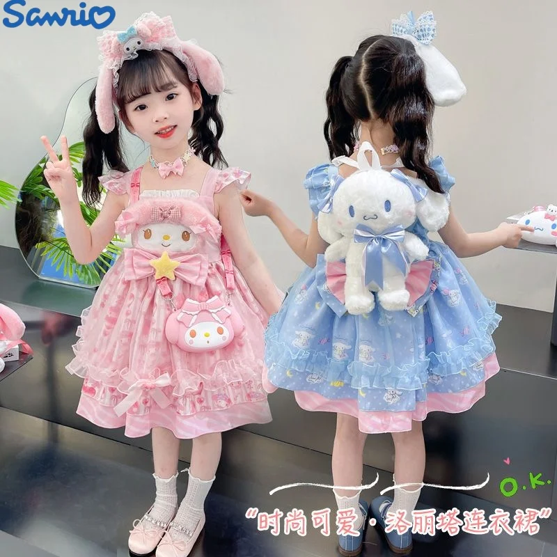 Original Kawaii Cinnamoroll My Melody Children Dress Cartoon Anime Lolita Princess Dresses Summer Party Sweet Gifts
Original Kawaii Cinnamoroll My Melody Children Dress Cartoon Anime Lolita Princess Dresses Summer Party Sweet Gifts