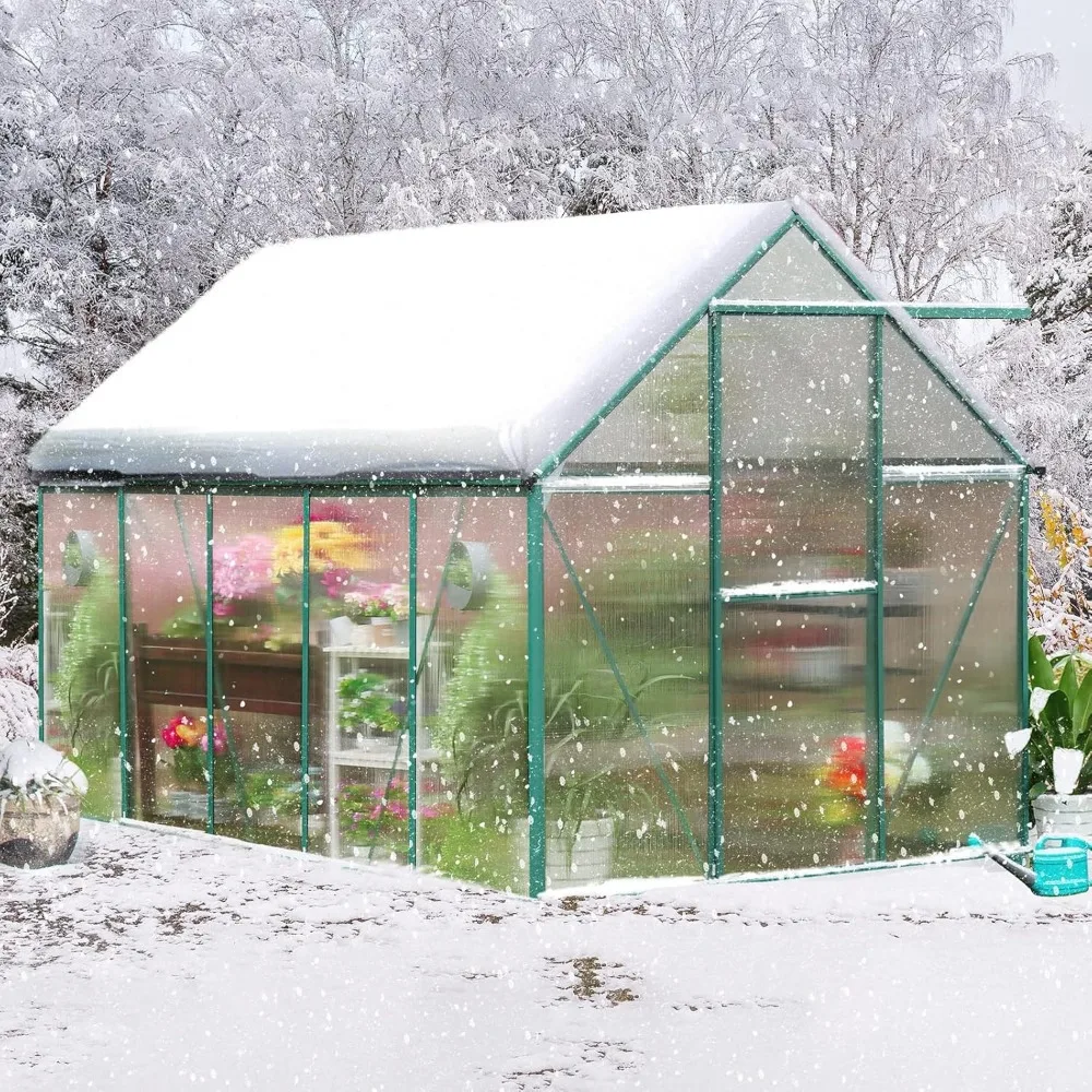 Greenhouse Kit, Heavy Duty Outdoors Durable Green House with Double Vent Window Lockable Door, Greenhouse
Greenhouse Kit, Heavy Duty Outdoors Durable Green House with Double Vent Window Lockable Door, Greenhouse
