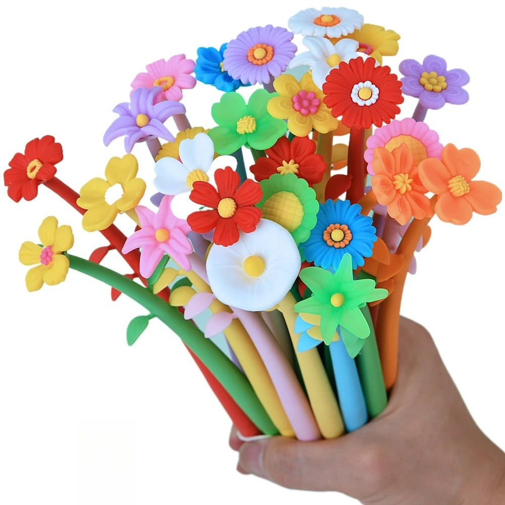 5-15Pc Gel Pens 0.5mm Stainless Steel Needle Tip, Soft Silicone Flower Topper Signature Pens for Student Office Writing Gift
5-15Pc Gel Pens 0.5mm Stainless Steel Needle Tip, Soft Silicone Flower Topper Signature Pens for Student Office Writing Gift