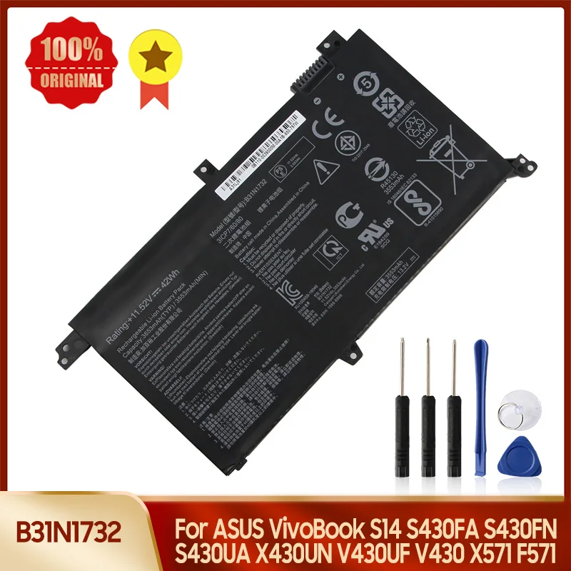 Replacement Battery B31N1732 For ASUS VivoBook S14 S430FA S430FN S430UA X430UN V430UF V430 X571 F571 K571 Batteries 
Replacement Battery B31N1732 For ASUS VivoBook S14 S430FA S430FN S430UA X430UN V430UF V430 X571 F571 K571 Batteries