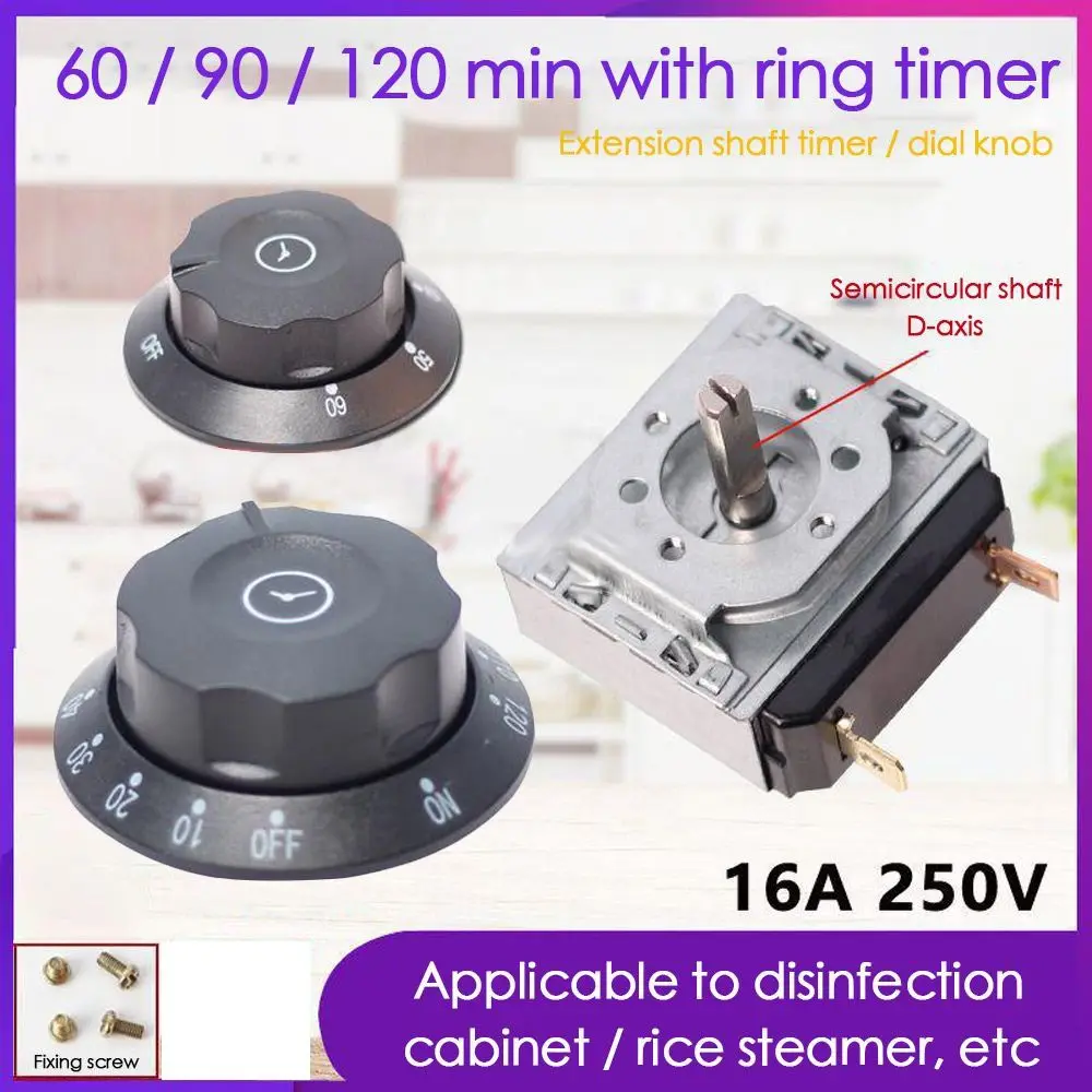 Durable Disinfection Cabinet 60/90/120min Knob Mechanical Time Switch with Bell Timer Switch
Durable Disinfection Cabinet 60/90/120min Knob Mechanical Time Switch with Bell Timer Switch