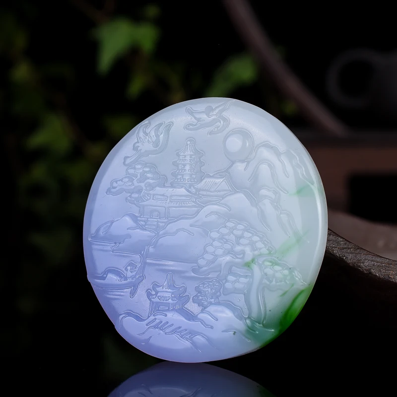 Natural Color Jade Landscape Pendant Necklace Hand-Carved Fashion Charm Jewelry Gemstone Chinese Amulet Gifts for Women Men
Natural Color Jade Landscape Pendant Necklace Hand-Carved Fashion Charm Jewelry Gemstone Chinese Amulet Gifts for Women Men
