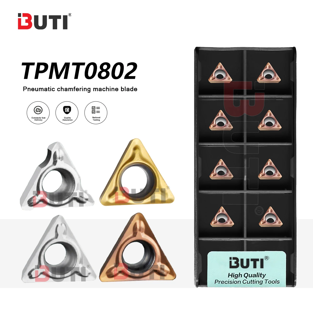 TPMT Series Pneumatic Chamfering Machine Blades TPMT080204N-SU TPMT080204-R1/1.5/2/3 Boring Inserts Inverted C-angle And R-angle
TPMT Series Pneumatic Chamfering Machine Blades TPMT080204N-SU TPMT080204-R1/1.5/2/3 Boring Inserts Inverted C-angle And R-angle