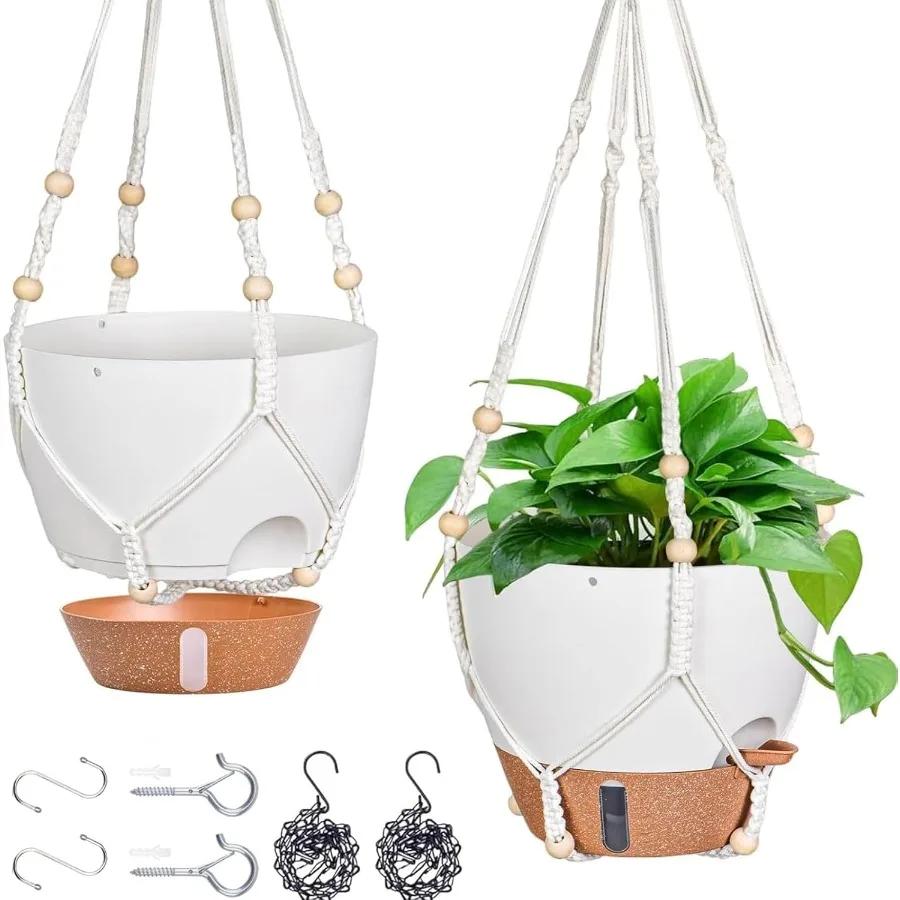 10 Inch Hanging Planters for Indoor Plants Outdoor 2 Pack SelfWatering Hanging Pots with Drainage Holes Visual Reservoir 2 Hang
10 Inch Hanging Planters for Indoor Plants Outdoor 2 Pack SelfWatering Hanging Pots with Drainage Holes Visual Reservoir 2 Hang
