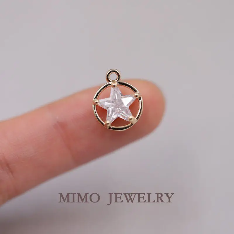 1pcs Ring Zircon Star 14k Gold Plated Single Suspender Pendant Charms For Jewelry Making DIY Bracelet Accessories Findings
1pcs Ring Zircon Star 14k Gold Plated Single Suspender Pendant Charms For Jewelry Making DIY Bracelet Accessories Findings