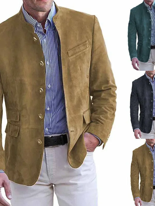 Men's Casual Color Long Sve Suit Jaet Busin Casual Stand Fit Thiened Autumn Wear for Middle-Aged Men
Men's Casual Color Long Sve Suit Jaet Busin Casual Stand Fit Thiened Autumn Wear for Middle-Aged Men