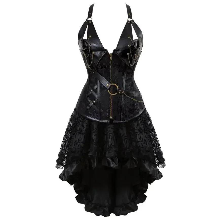 Gothic Corsets Skirt Plus Size for Women Steampunk Corset Dress Clothing Black Brown
Gothic Corsets Skirt Plus Size for Women Steampunk Corset Dress Clothing Black Brown