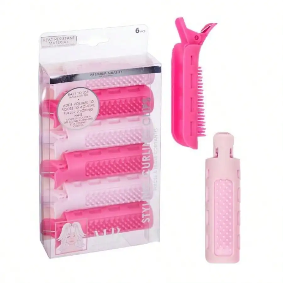 6pc Styling Curling Clips - Easy-To-Use Dual-Purpose Hair Clips For Curling And Volumizing Heat Resistant Hair Clip Set Premium Quality Hair Accessories For Women BLACK
6pc Styling Curling Clips - Easy-To-Use Dual-Purpose Hair Clips For Curling And Volumizing Heat Resistant Hair Clip Set Premium Quality Hair Accessories For Women BLACK