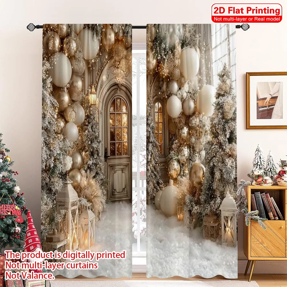 2pcs 2D flat printing Christmas Window Drapes White House Versatile 100% Polyester Without Electricity Holiday Decorations for
2pcs 2D flat printing Christmas Window Drapes White House Versatile 100% Polyester Without Electricity Holiday Decorations for