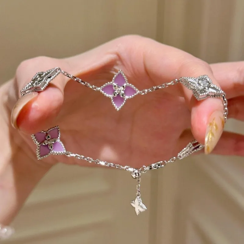 New Original Design Purple Flower Bracelet Women Fashion Personalized Stainless Steel Bracelet Party Jewelry Accessories Gift
New Original Design Purple Flower Bracelet Women Fashion Personalized Stainless Steel Bracelet Party Jewelry Accessories Gift