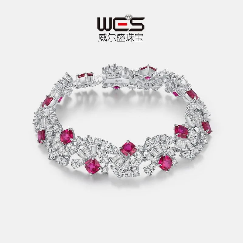 Heavy Industry Cultured Colored Baby Stone PT950 Platinum Bracelet for Women 18K Gold Inlaid Emerald Hand Jewelry High-end
Heavy Industry Cultured Colored Baby Stone PT950 Platinum Bracelet for Women 18K Gold Inlaid Emerald Hand Jewelry High-end