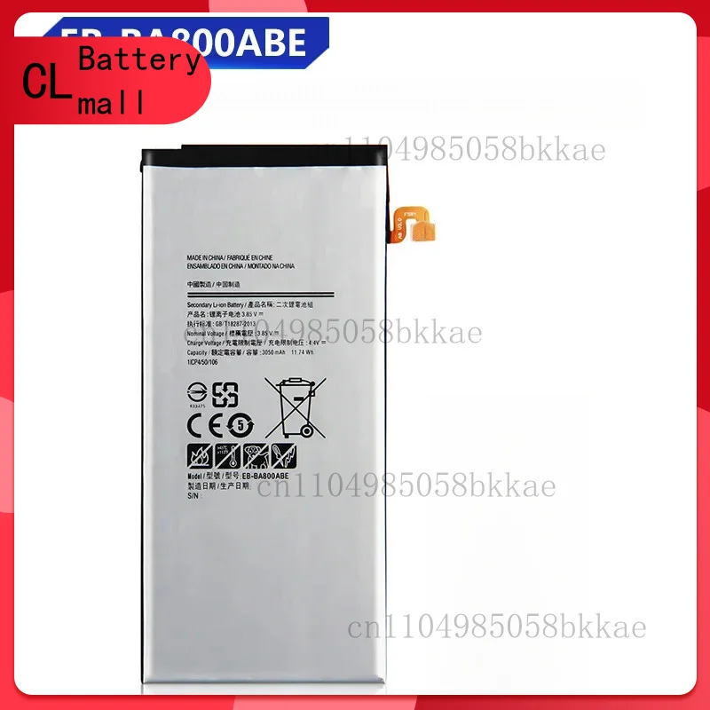 Phone Battery EB-BA800ABE For Samsung Galaxy A8 A8000 A800YZ A800F A800S 3050mAh
Phone Battery EB-BA800ABE For Samsung Galaxy A8 A8000 A800YZ A800F A800S 3050mAh