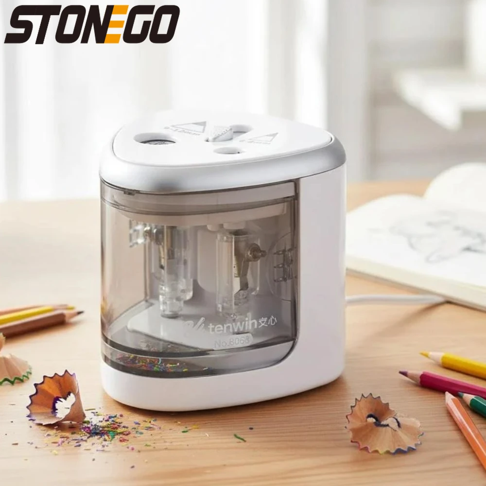 Электрическая точилка для карандашей с двойным отверстием, автоматическая бритва для карандашей, ролики, эффективные письменные принадлежности для студентов, офисные школьные принадлежности
Электрическая точилка для карандашей с двойным отверстием, автоматическая бритва для карандашей, ролики, эффективные письменные принадлежности для студентов, офисные школьные принадлежности