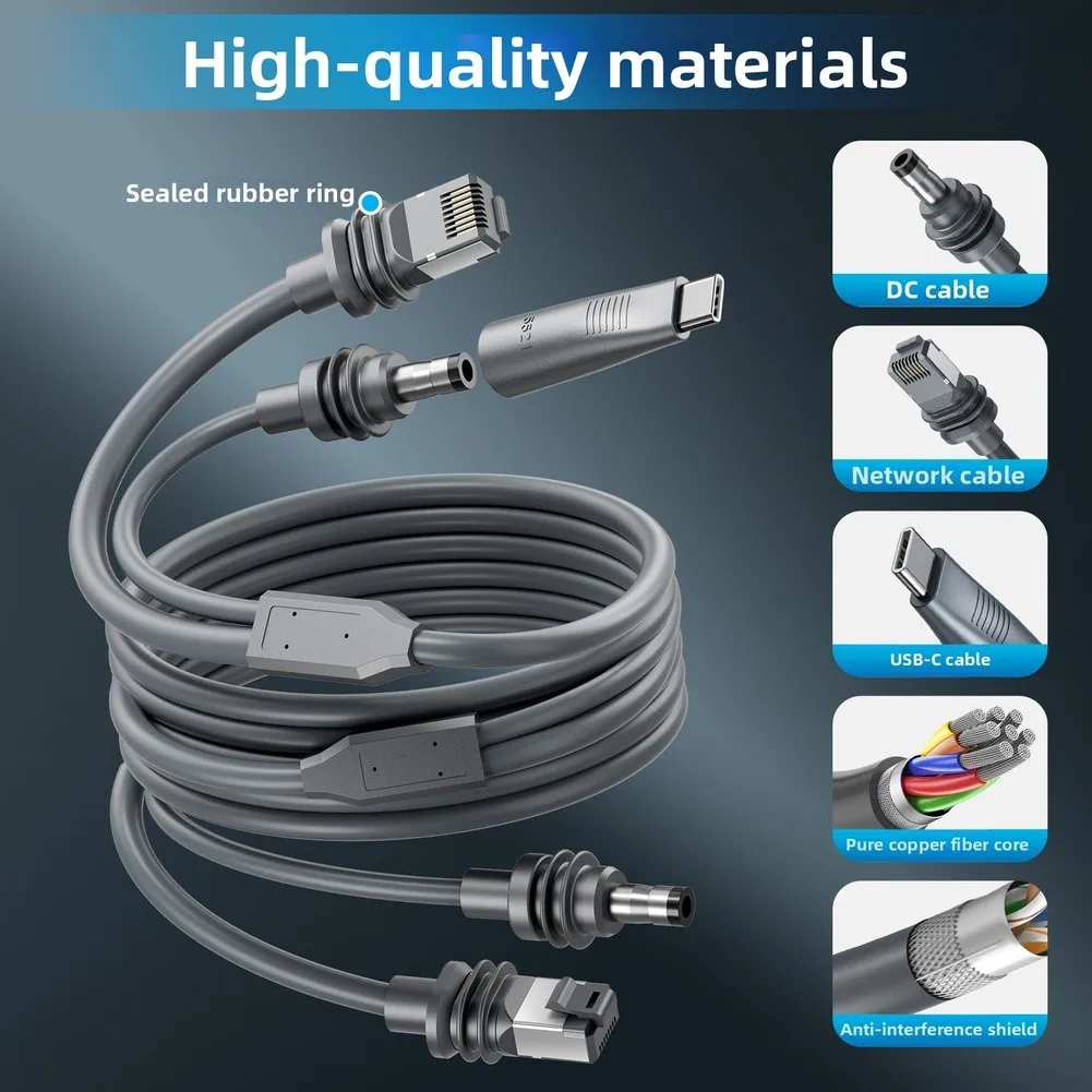 For Starlink-Mini Waterproof Ethernet Extension Cable Reliable Power Power Network 2-in-1 Connection Cable Ethernet Cable
For Starlink-Mini Waterproof Ethernet Extension Cable Reliable Power Power Network 2-in-1 Connection Cable Ethernet Cable