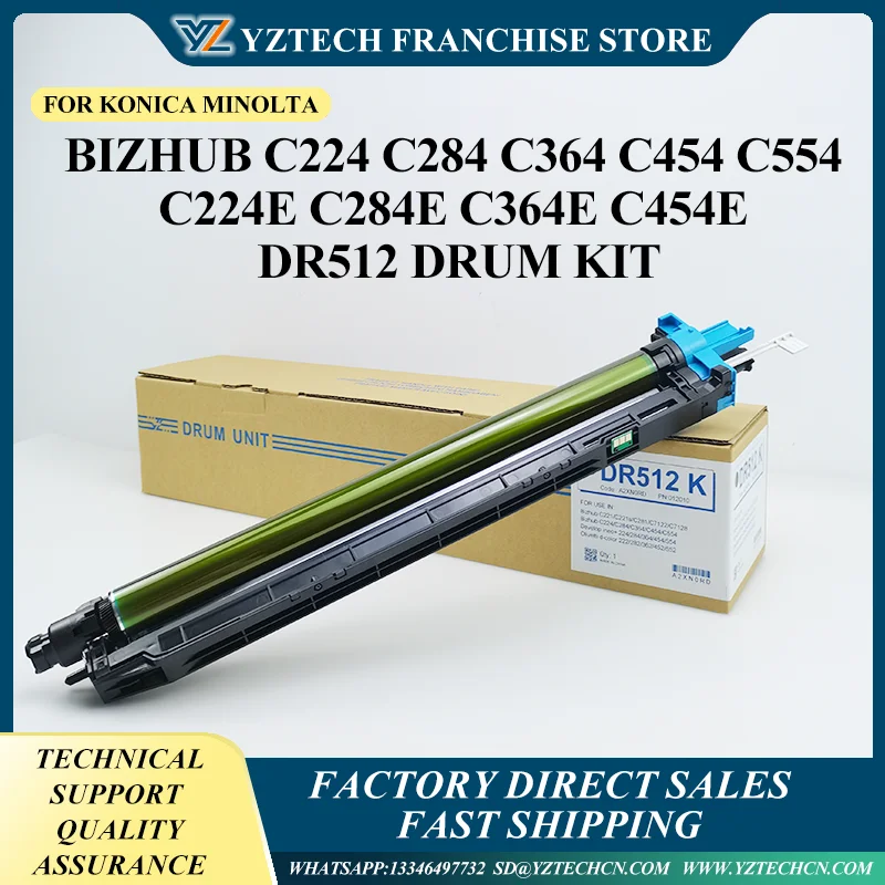Drum Kit DR512 Comaptible For Konica Minolta Bizhub C224 C284 C364 C454 C554 C224e C284e C364e C454e C221 C221S Drum Unit
Drum Kit DR512 Comaptible For Konica Minolta Bizhub C224 C284 C364 C454 C554 C224e C284e C364e C454e C221 C221S Drum Unit