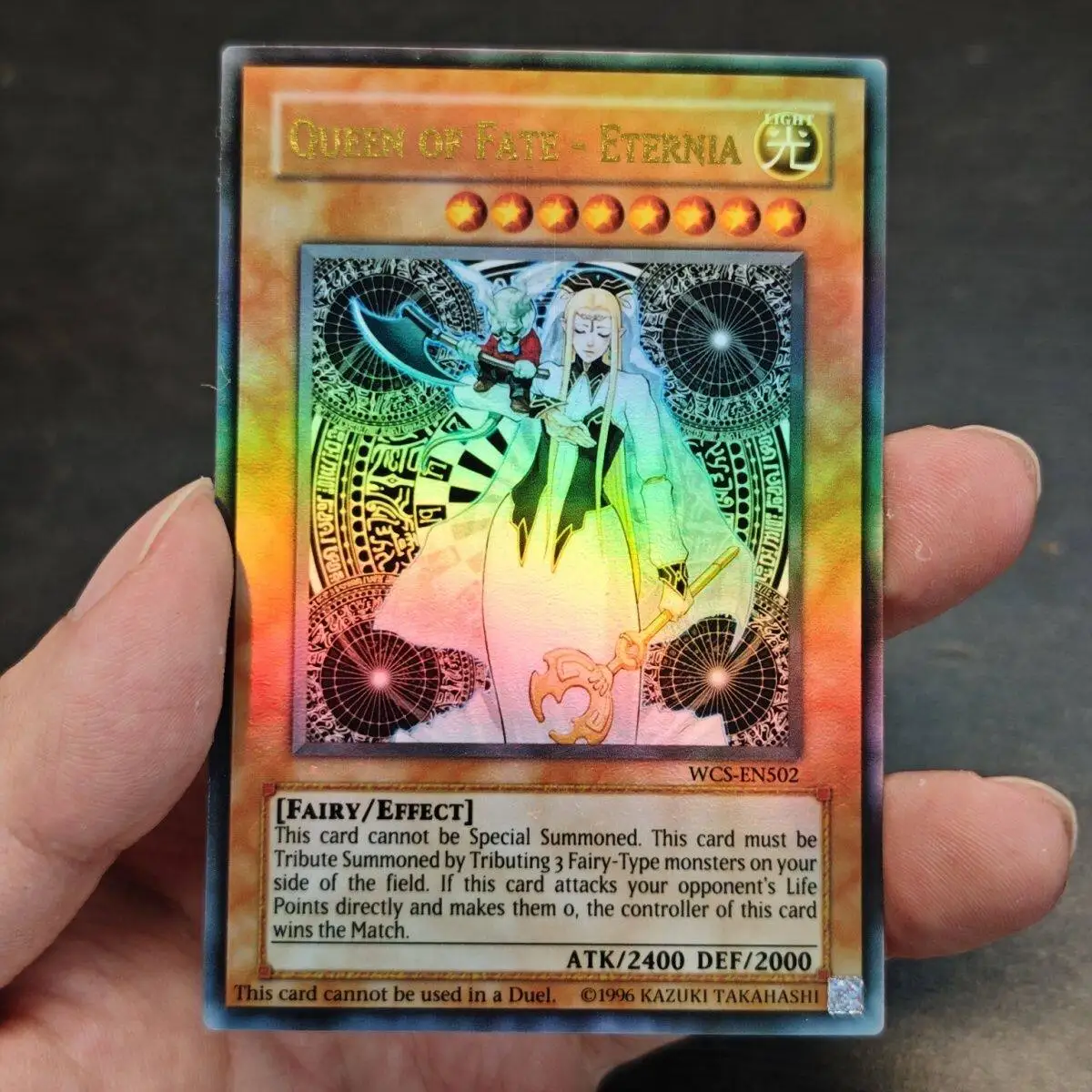Yu-Gi-Oh! DIY Dark Necrofear Tyler The Great Warrior English UR Gold Flash Card Queen of Fate Eternia Game Collection Card Toys
Yu-Gi-Oh! DIY Dark Necrofear Tyler The Great Warrior English UR Gold Flash Card Queen of Fate Eternia Game Collection Card Toys
