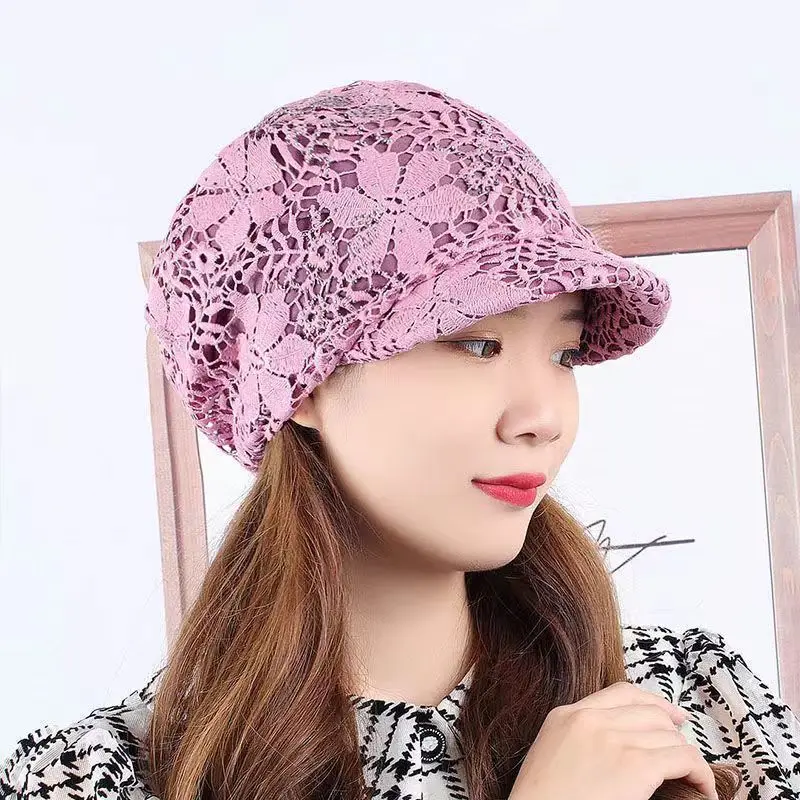Middle-aged Elderly Women's Sunscreen Forehead Stacked Hat - Spring Summer Thin Breathable Hollow Flower Cap
Middle-aged Elderly Women's Sunscreen Forehead Stacked Hat - Spring Summer Thin Breathable Hollow Flower Cap