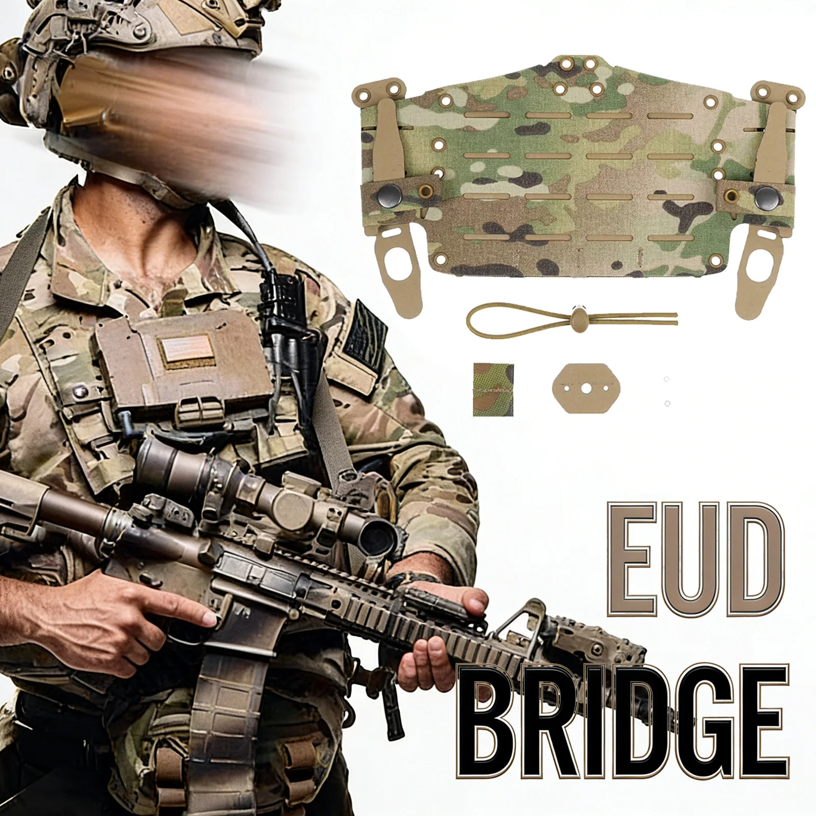 Tactical SS Style EUD Bridge Plate Quick Mounting/Dismounting MOLLE Compatibility Low-Profile Design PTT Hard Point Mounting
Tactical SS Style EUD Bridge Plate Quick Mounting/Dismounting MOLLE Compatibility Low-Profile Design PTT Hard Point Mounting