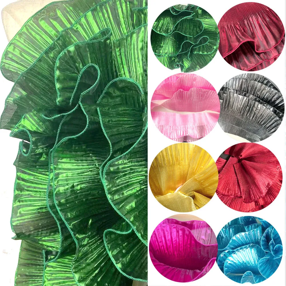 1/2Yards Metallic Lustrous Ruffle Pleat Trims Crinkle Organza Lace Fabric for DIY Costume Skirt Border Craft Patchwork Supplies
1/2Yards Metallic Lustrous Ruffle Pleat Trims Crinkle Organza Lace Fabric for DIY Costume Skirt Border Craft Patchwork Supplies
