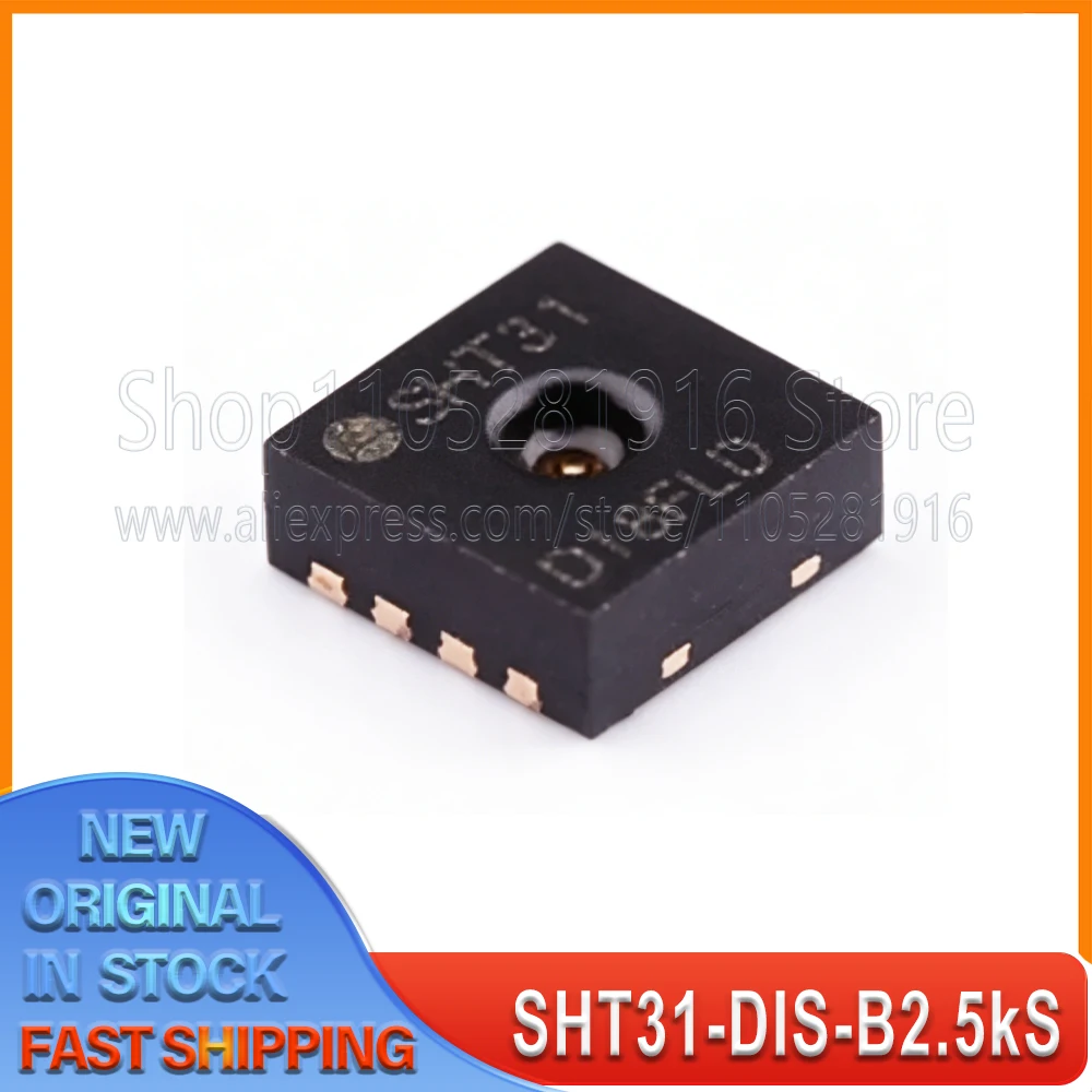 1PCS/LOT SHT31-DIS-B2.5kS SHT31 DFN-8-EP(2.5x2.5) ±2% Digital Temperature and Humidity Sensor (0-100% RH) 100% New Original
1PCS/LOT SHT31-DIS-B2.5kS SHT31 DFN-8-EP(2.5x2.5) ±2% Digital Temperature and Humidity Sensor (0-100% RH) 100% New Original