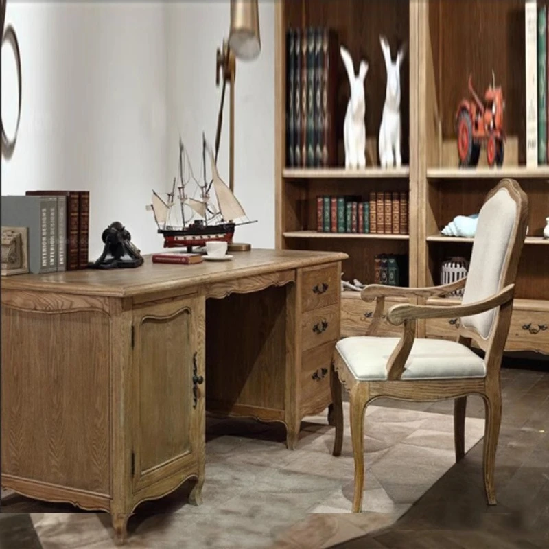 Furniture Customized American Country Oak Armchair Log Old Backrest Dining Chair Study Book Chair
Furniture Customized American Country Oak Armchair Log Old Backrest Dining Chair Study Book Chair