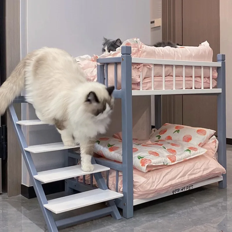 Indoor pet bunk benest, solid wood catvilla, cute pet ca mat, ca bed with catclimbing frame, catcage, household use
Indoor pet bunk benest, solid wood catvilla, cute pet ca mat, ca bed with catclimbing frame, catcage, household use
