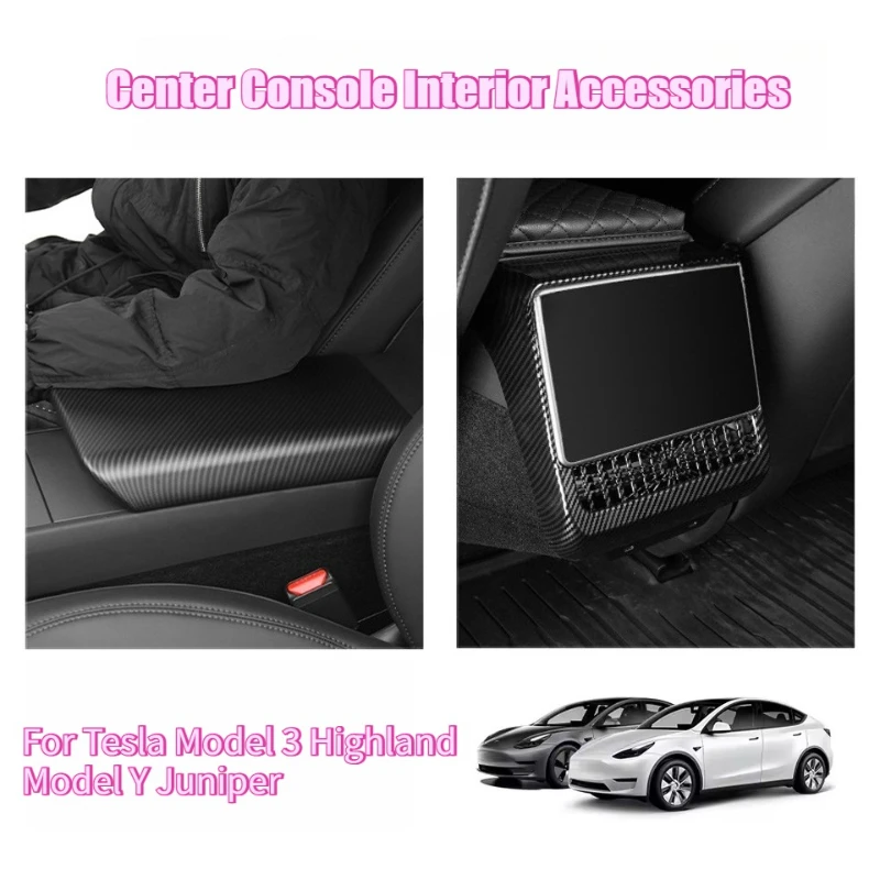 Rear Air Outlet Cover Armrest Box Cover for Tesla Model 3 Highland Model Y Juniper ABS Carbon Fiber Car Center Console Interior
Rear Air Outlet Cover Armrest Box Cover for Tesla Model 3 Highland Model Y Juniper ABS Carbon Fiber Car Center Console Interior