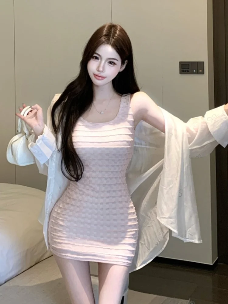 Sweet Pure Style Women's Two-Piece Set Mid-Length Strapless Dress Slimming Waist Spring Summer Commute Korean Version
Sweet Pure Style Women's Two-Piece Set Mid-Length Strapless Dress Slimming Waist Spring Summer Commute Korean Version
