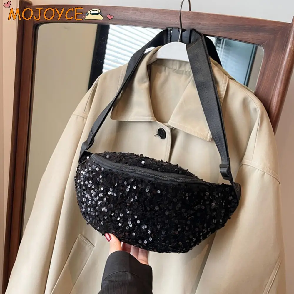 Women Trendy Crossbody Bag PU Leather Sequin Fashion Chest Bags Adjustable Strap Shining Ladies Commuting Bag
Women Trendy Crossbody Bag PU Leather Sequin Fashion Chest Bags Adjustable Strap Shining Ladies Commuting Bag