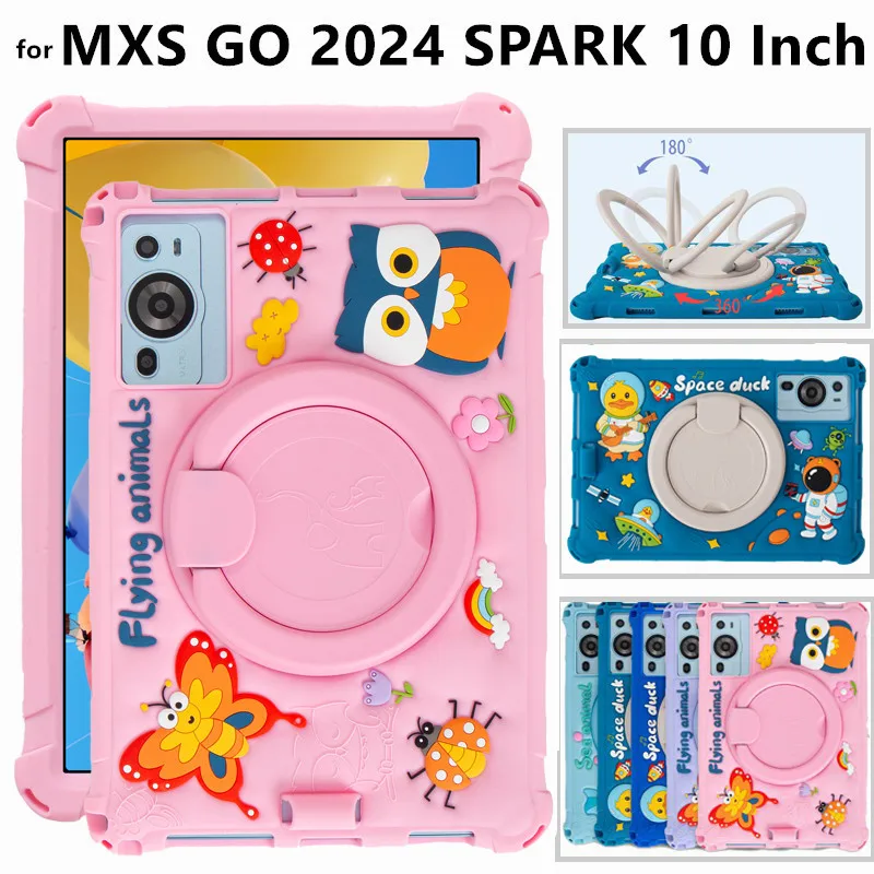 Милый мультяшный чехол для планшета MXS GO 2024 SPARK, 10 дюймов, вращающийся на 360 градусов, противоударный, мягкий силиконовый защитный чехол-подставка
Милый мультяшный чехол для планшета MXS GO 2024 SPARK, 10 дюймов, вращающийся на 360 градусов, противоударный, мягкий силиконовый защитный чехол-подставка