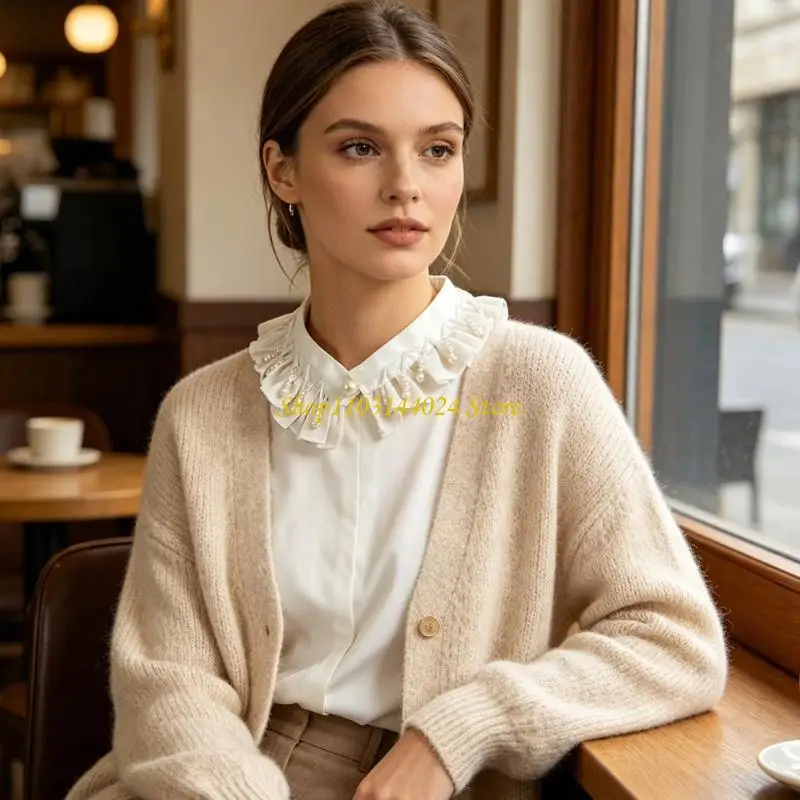 N5KE Beautiful White LaceEmbellished Collar Decorative Collar For Blouses And Dresses
N5KE Beautiful White LaceEmbellished Collar Decorative Collar For Blouses And Dresses